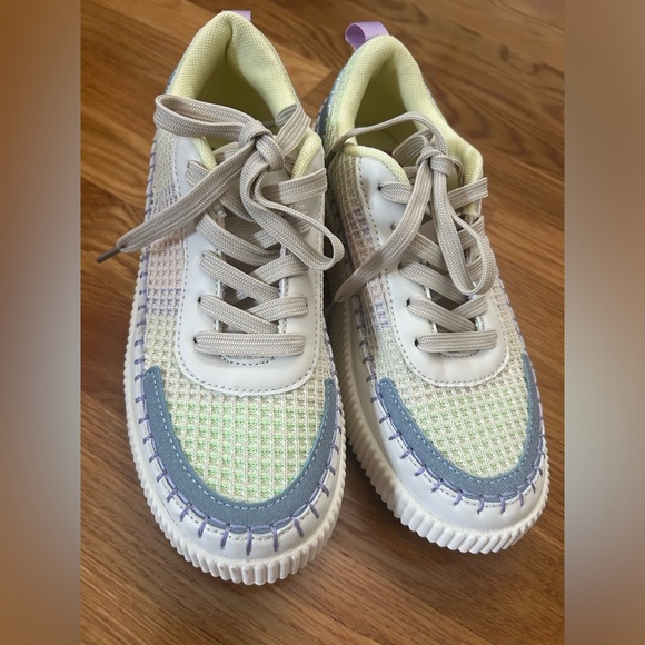 Nicole Miller Brita platform sneakers multi-colored Size 8.5 - Picture 2 of 9